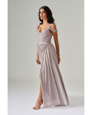 SEQUIN ΡΟΖ ΜΑΞΙ ΦΟΡΕΜΑ ΜΕ ΜΕΤΑΛΛΙΚΗ ΙΝΑ