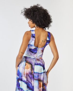 Μώβ Τοπ Με Στάμπα Μαρμάρου