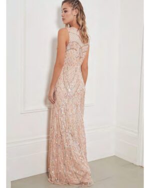 Sequin Κρουαζέ Μάξι Φόρεμα