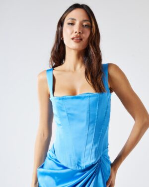 Μπούστο Σατέν Μπλε