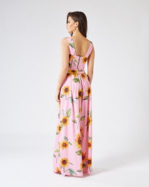 Floral Τοπ Σε Ροζ Φόντο