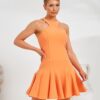 Skater Πορτοκαλί Μίνι Φόρεμα