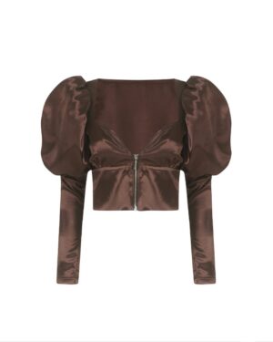Τοπ Σατέν Με Φουσκωτά Μανίκια