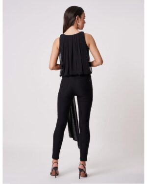 Τοπ Μαύρο Με Αποσπώμενο Υφασμάτινο Λουλούδι