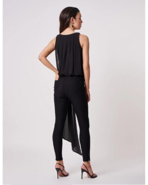 Τοπ Μαύρο Με Αποσπώμενο Υφασμάτινο Λουλούδι