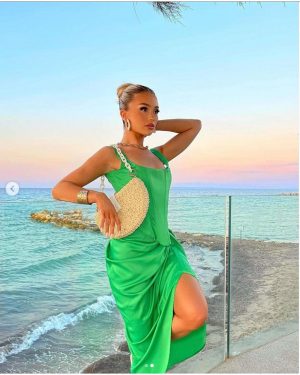 Μπούστο Σατέν Πράσινο