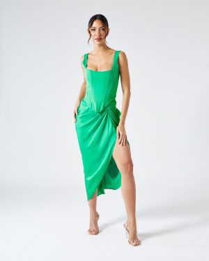 Μπούστο Σατέν Πράσινο