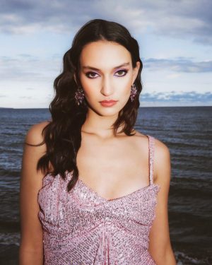 Μίνι Φόρεμα Ροζ Με Παγιέτες