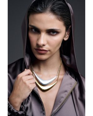 Claude Κολιέ Με Ατσάλινη Αλυσίδα