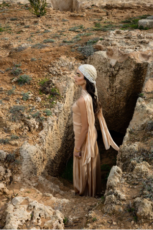 Cecilia Μακρύ Φόρεμα Σε Χρώμα Χρυσό Τής Άμμου