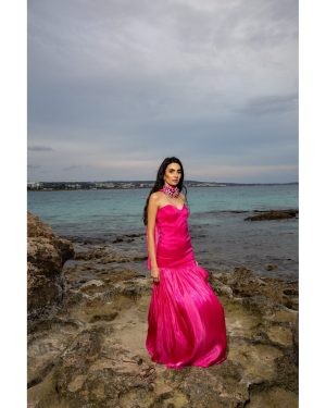 Cecilia Μακρύ Φούξια Φόρεμα