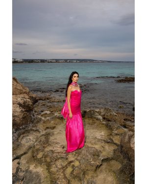 Cecilia Μακρύ Φούξια Φόρεμα