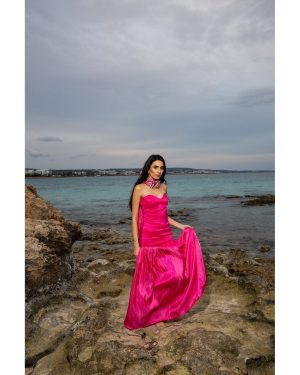 Cecilia Μακρύ Φούξια Φόρεμα