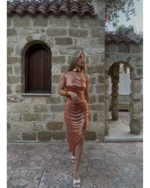 IRA-Elida Tan Μίντι Φόρεμα