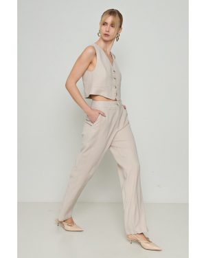 Παντελόνι Office υφασμάτινο Σε Χρώμα Vanilla