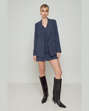 Φούστα Μίνι Σε Χρώμα Navy Blue