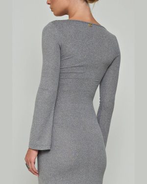 Φόρεμα Πλεκτό Essential Γκρι Mélange