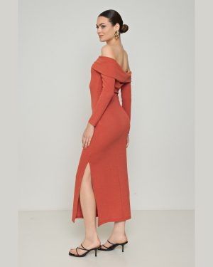 Φόρεμα Πλεκτό Chili Off-Shoulder