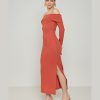 Φόρεμα Πλεκτό Chili Off-Shoulder